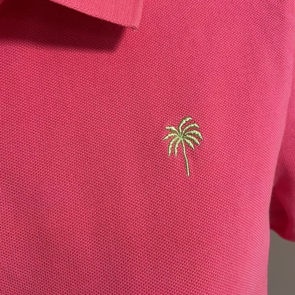 LILLY PULITZER SHRUNKEN women’s pink polo size Large Pima cotton / spandex LRG - Picture 3 of 10